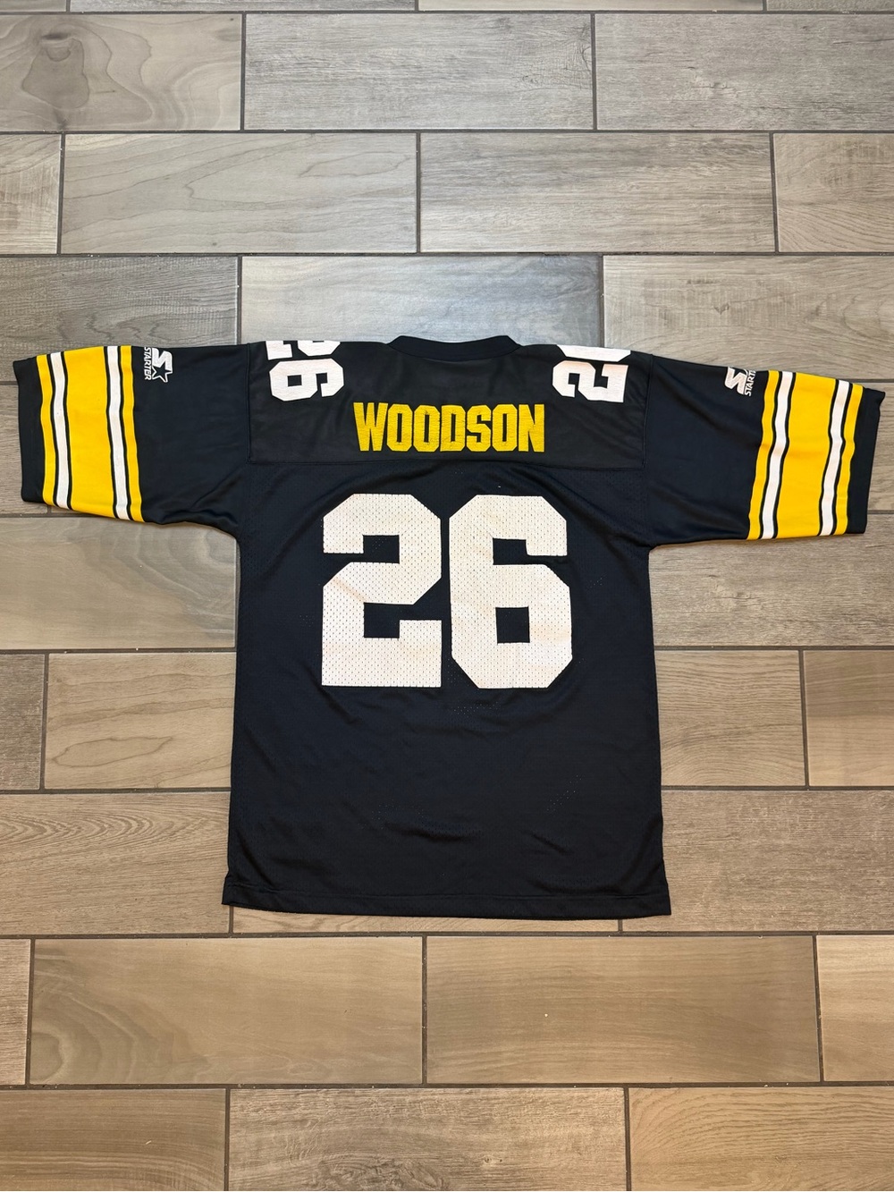 Vintage 90s Starter Pittsburgh Steelers Rod Woodson NFL Jersey